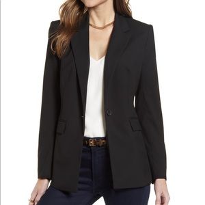 Halogen Petite Black One Button Blazer
